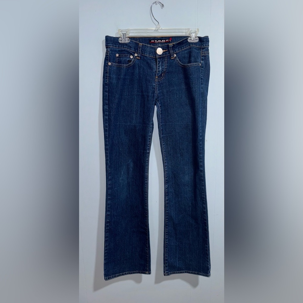 Starz Jean Women's Juniors Size 7 Blue Bootcut Leg Dark Blue Denim Jeans